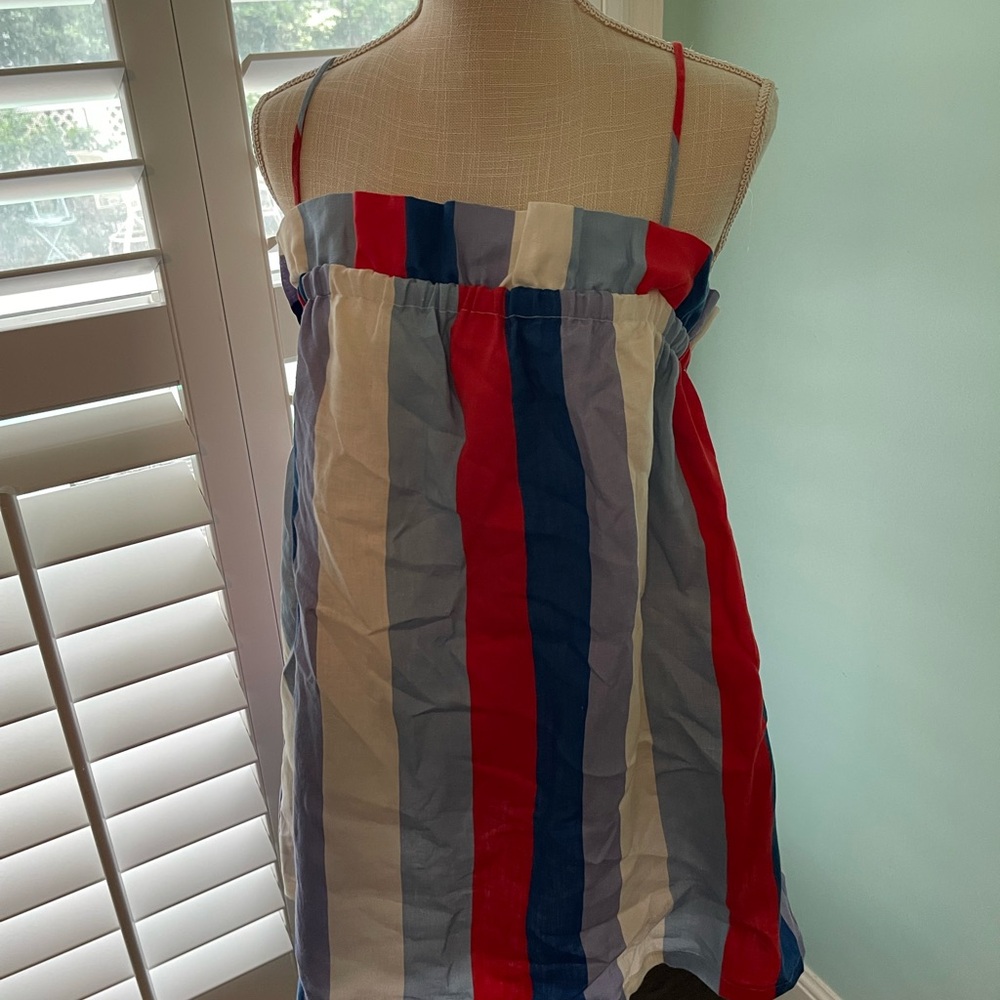 Buddy Basics Red and Blue Spaghetti Strap Sundress